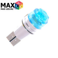 Cветодиодная лампа W5W T10 – Max-Cristal 1 Led 3Вт Синяя