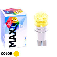 Cветодиодная лампа W5W T10 – Max-Cristal 1 Led 3Вт Жёлтая