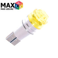 Cветодиодная лампа W5W T10 – Max-Cristal 1 Led 3Вт Жёлтая