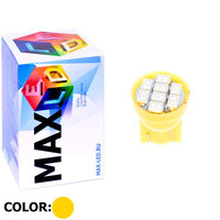 Cветодиодная лампа W5W T10 – Max-2820 8 Led 0.4Вт Жёлтая