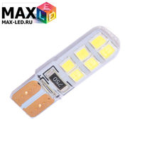 Cветодиодная лампа W5W T10 – Max-Hill Silica 12 Led 3Вт Белая