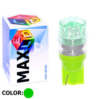 Cветодиодная лампа W5W T10 – Max-Cristal 1 Led 2Вт Зелёная