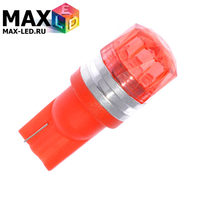 Cветодиодная лампа W5W T10 – Max-Cristal 1 Led 2Вт Красная