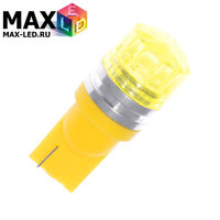 Cветодиодная лампа W5W T10 – Max-Cristal 1 Led 2Вт Жёлтая