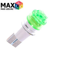 Cветодиодная лампа W5W T10 – Max-Cristal 1 Led 3Вт Зелёная