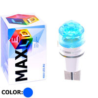 Cветодиодная лампа W5W T10 – Max-Cristal 1 Led 3Вт Синяя